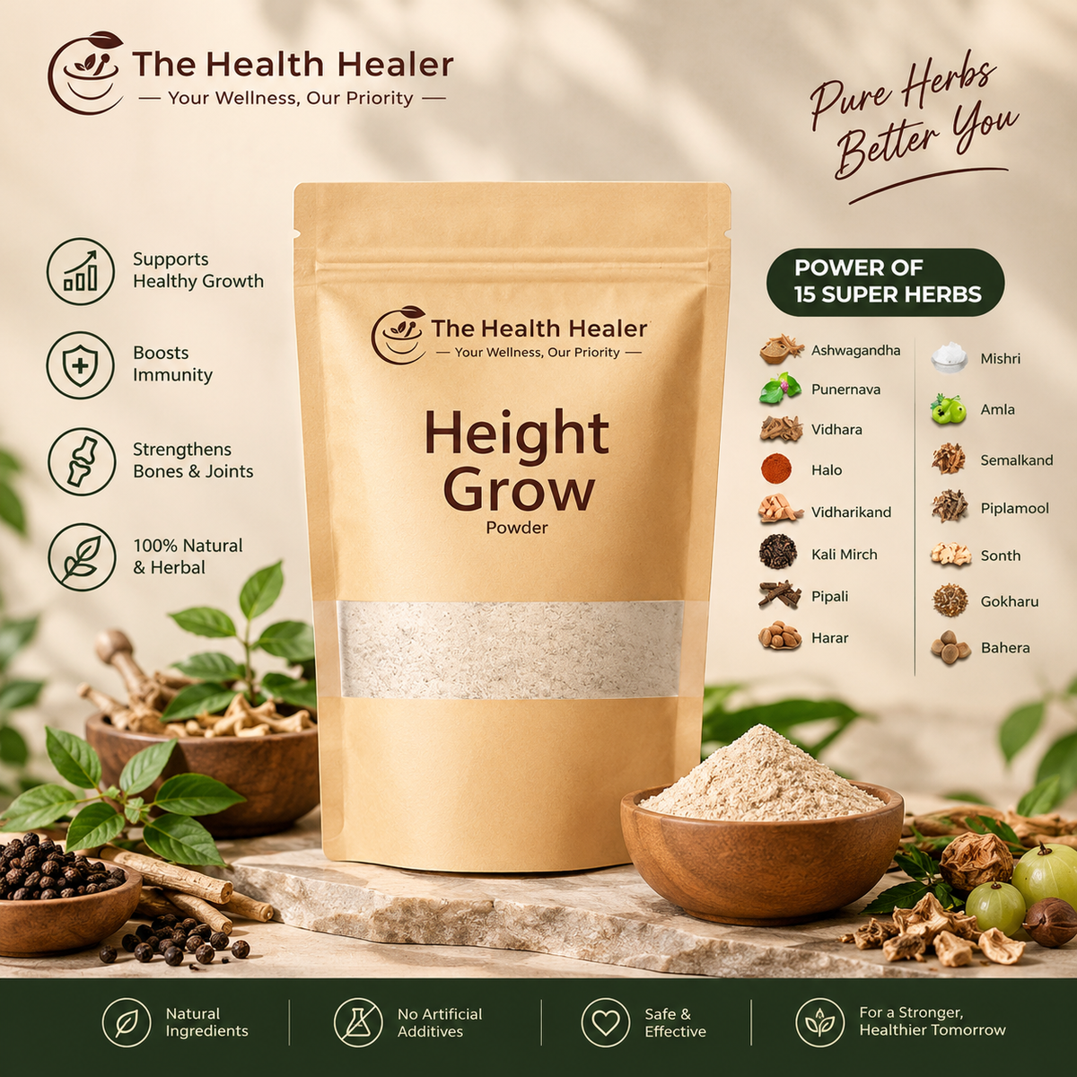 The Health Healer — Height Grow Powder