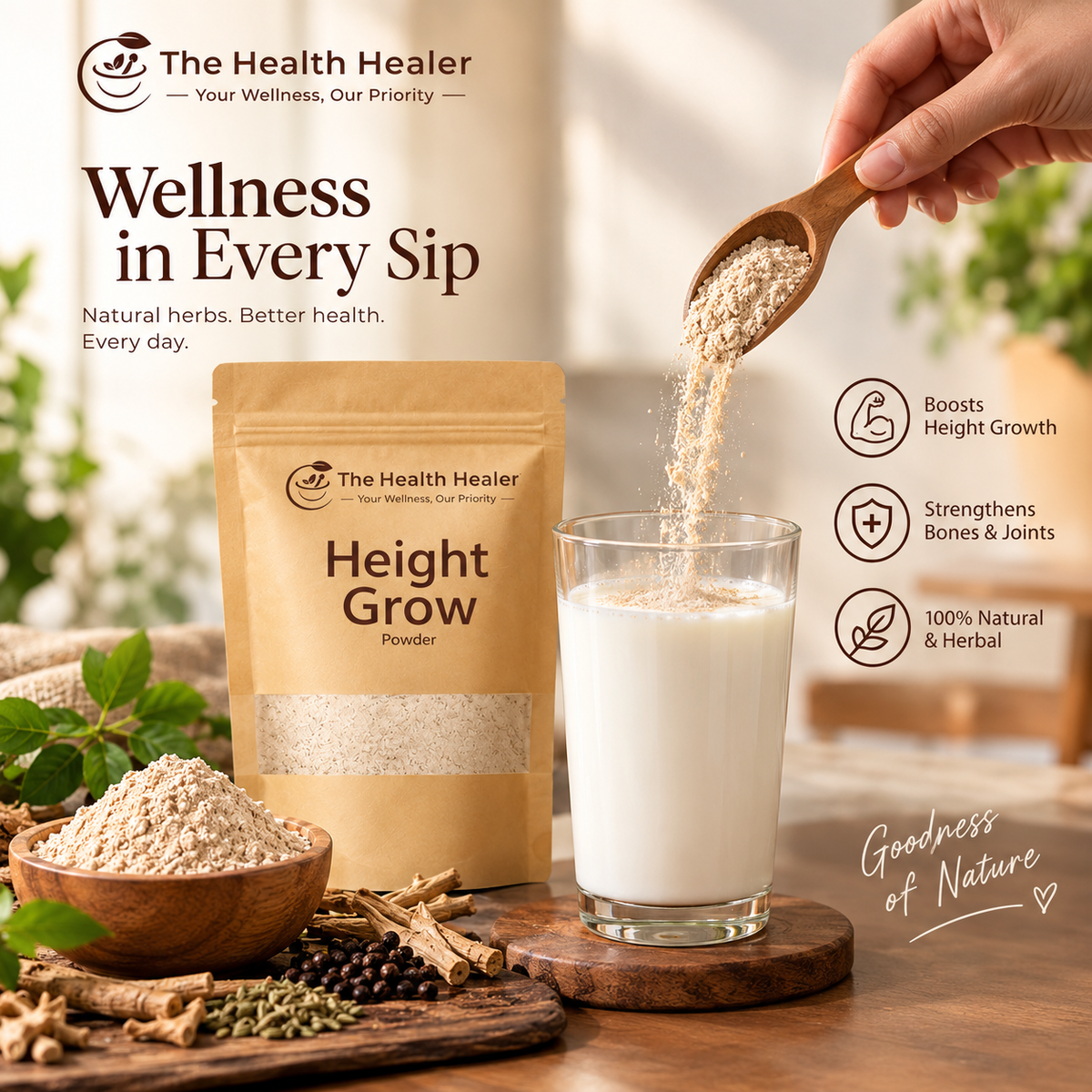 The Health Healer — Height Grow Powder